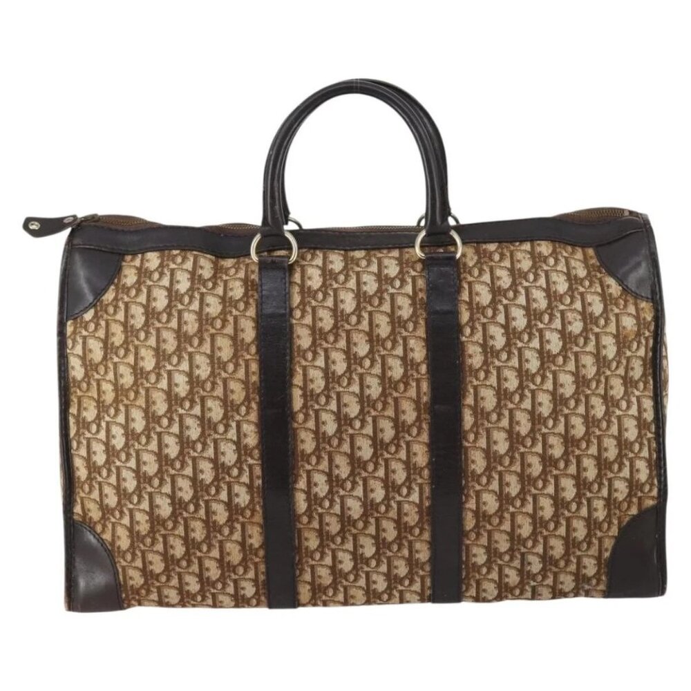 Christian Dior Trotter Canvas Boston Bag Brown - Picture 3 of 16